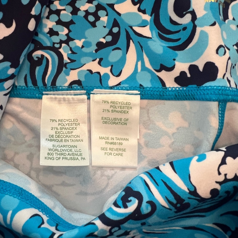 Lilly Pulitzer UPF 50+ Luxletic 8" South Beach High Rise Bike Short M Mermazing - Picture 4 of 8